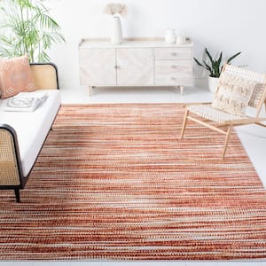 Lagoon Gold/Ivory 8 ft. x 10 ft. Striped Gradient Area Rug
