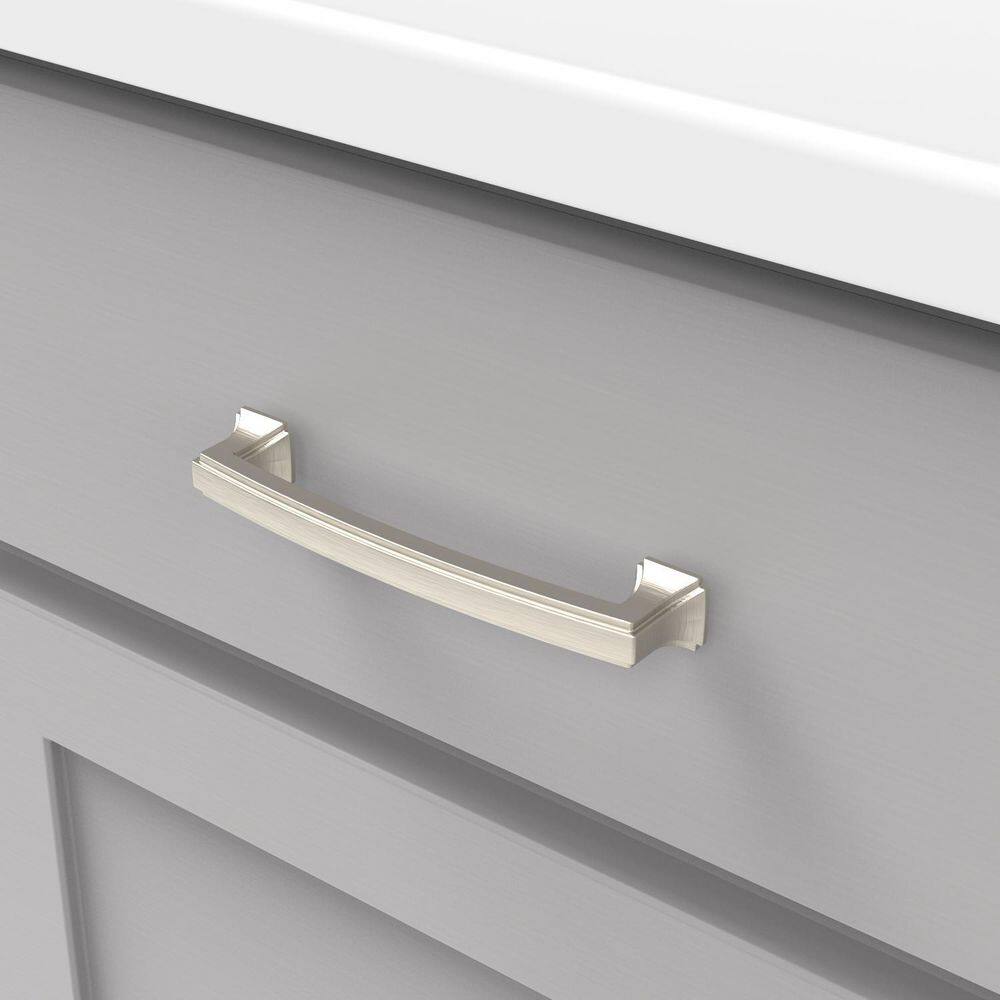 Satin Nickel Modern Kitchen Cabinet Drawer Pulls 10-Pack