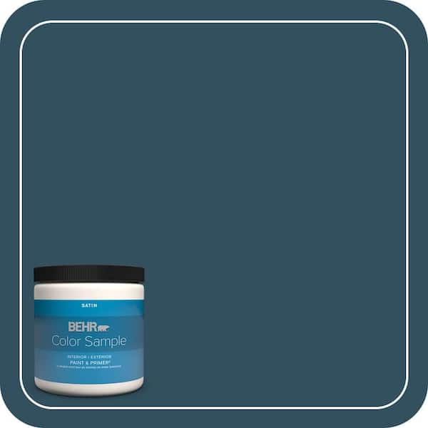 BEHR PREMIUM PLUS 8 oz. #540F-7 Velvet Evening Satin Enamel Interior/Exterior Paint & Primer Color Sample