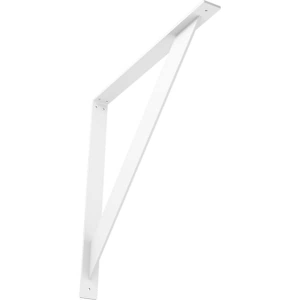 Ekena Millwork 2 in. x 24 in. x 24 in. Steel White Primer Traditional Bracket