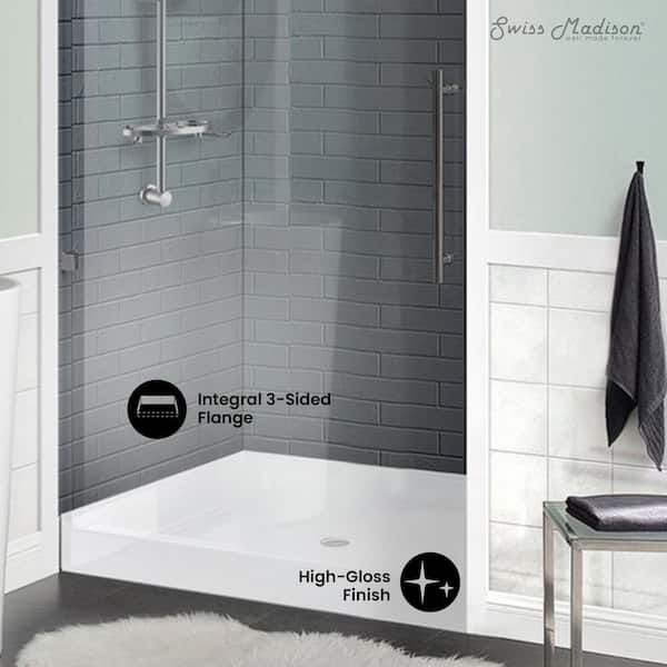 Voltaire 42 in. x 42. in Single Threshold Square Shower Base in Glossy White