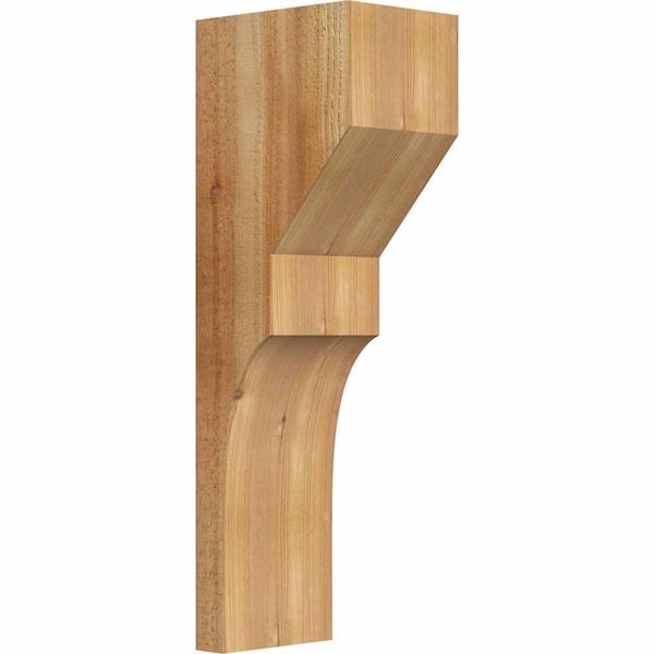 Ekena Millwork 6 in. x 8 in. x 24 in. Western Red Cedar Monterey Rough Sawn Corbel