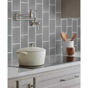 Box of 5 sq ft $79 3x6 Gray Crystal Glass Subway Tile for Kitchen Bathroom Shower Wall