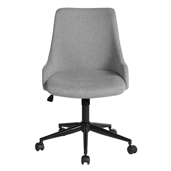 Spaco Gray Linen Fabric-Seat High Back Upholstered Task Chair with Armless