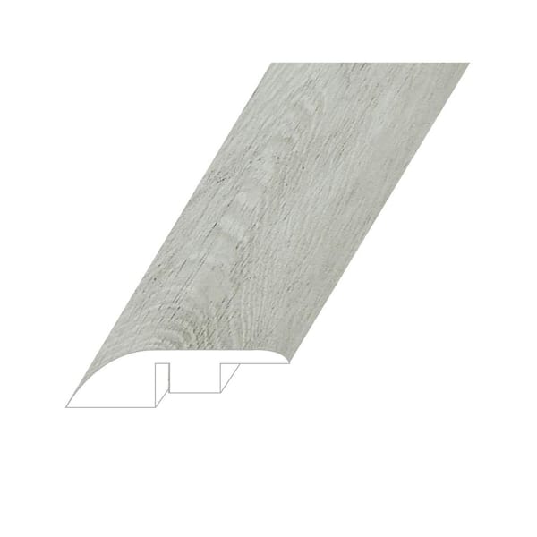 Omnia Smoked Pewter 0.6 in. Thick x 1.8 in. Wide x 94.5 in. Length Vinyl Reducer Molding