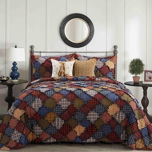 DONNA SHARP Forest Weave Beige Microfiber Queen Quilt Set (3-Piece) Y20076  - The Home Depot