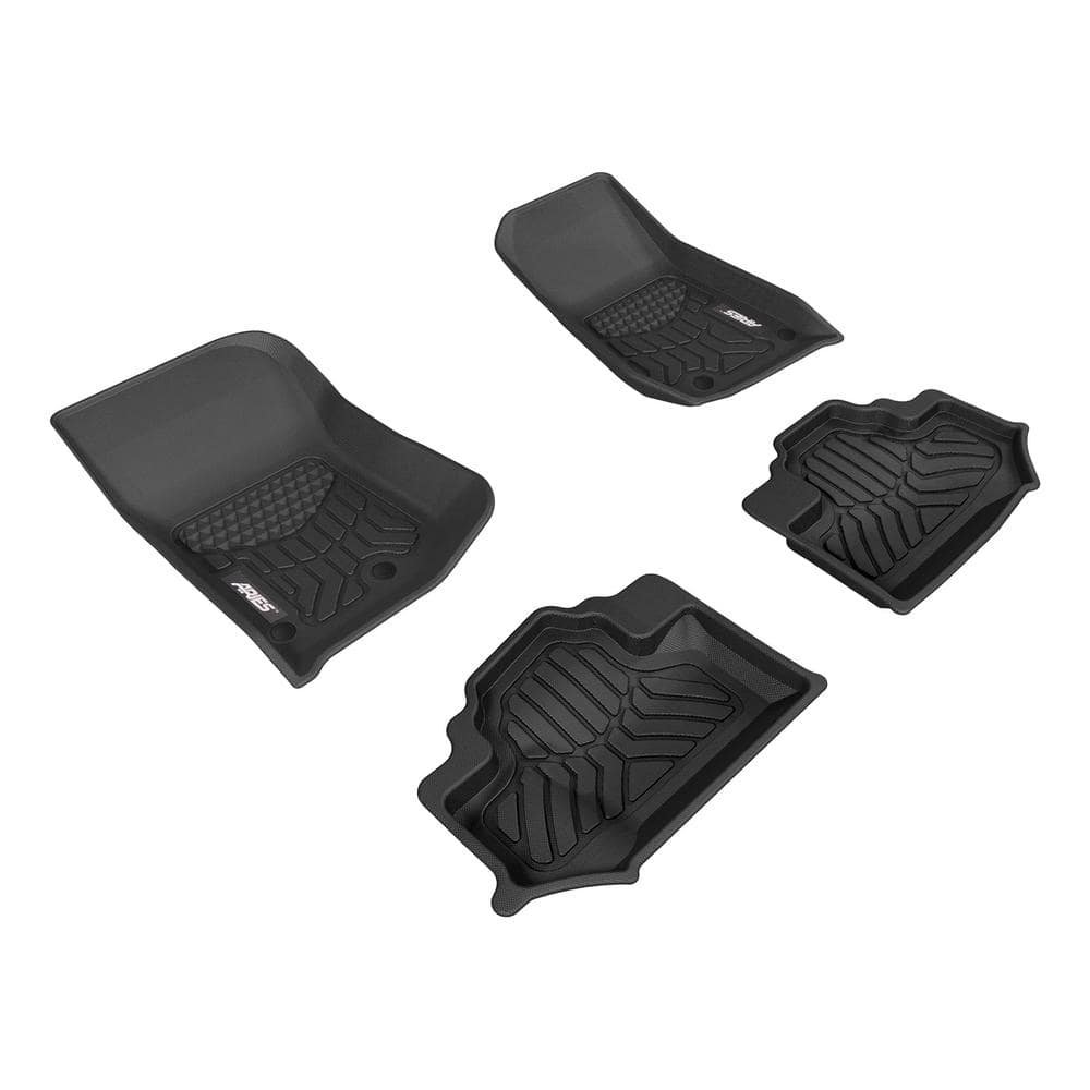 Aries StyleGuard XD Black Custom Heavy Duty Floor Liners, Select Jeep Wrangler JK 2Door, 1st
