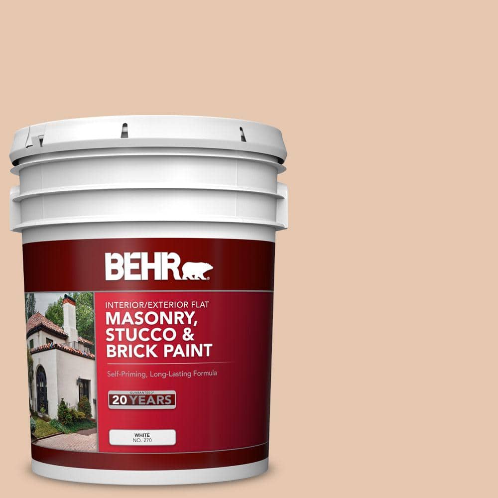5 gal. #MS-14 Miami Peach Flat Interior/Exterior Masonry, Stucco and Brick 