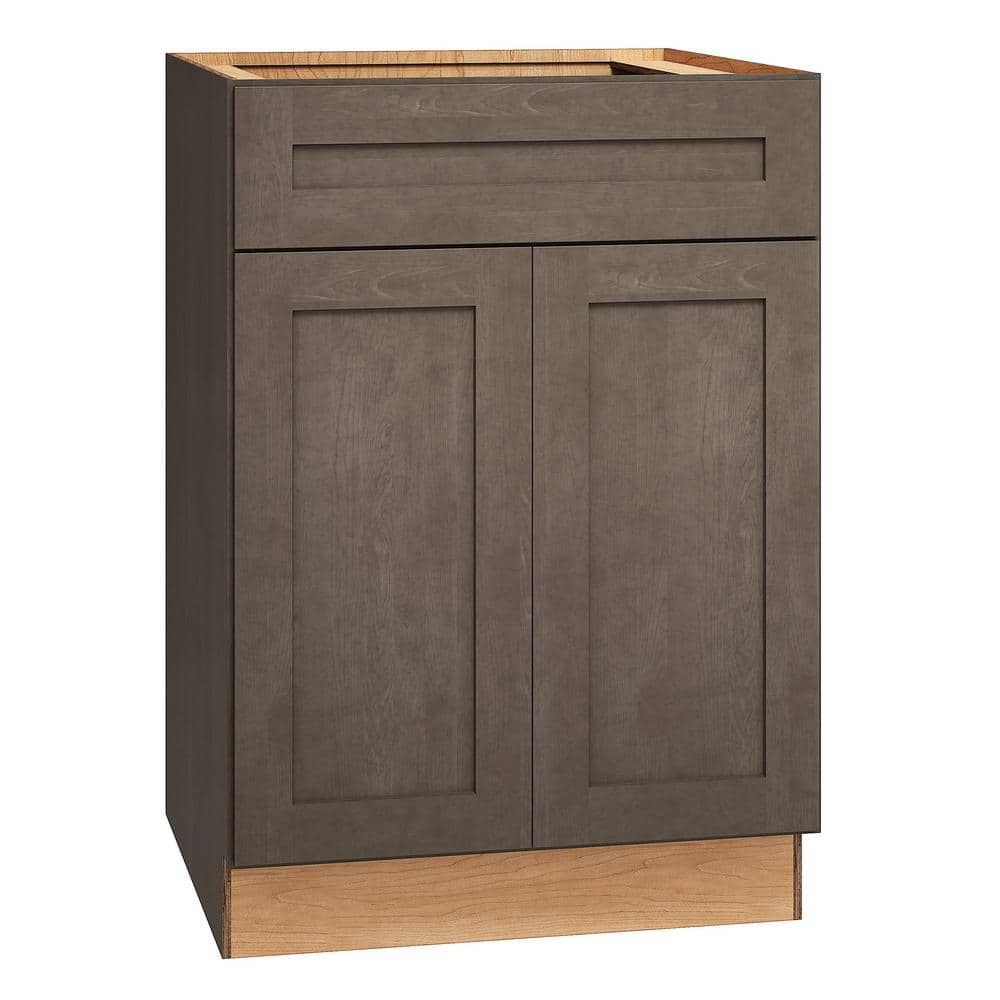 QuickShip Cottage 24 in. W x 24 in. D x 34.5 in. H Assembled Plywood Shaker Base Kitchen Cabinet in Fieldstone price history on PriceWatchPro