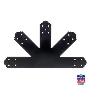 Outdoor Accents Mission Collection 12:12 Pitch ZMAX, Black Powder-Coated Gable Plate