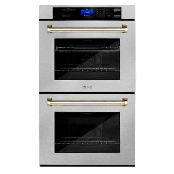 https://images.thdstatic.com/productImages/0dc4c04c-d720-4f44-8ee7-5183387446b9/svn/durasnow-stainless-steel-polished-gold-zline-kitchen-and-bath-double-electric-wall-ovens-awdsz-30-g-64_600.jpg