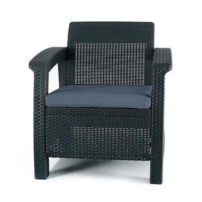 Black Patio Chairs Furniture, Black Resin Patio Chairs