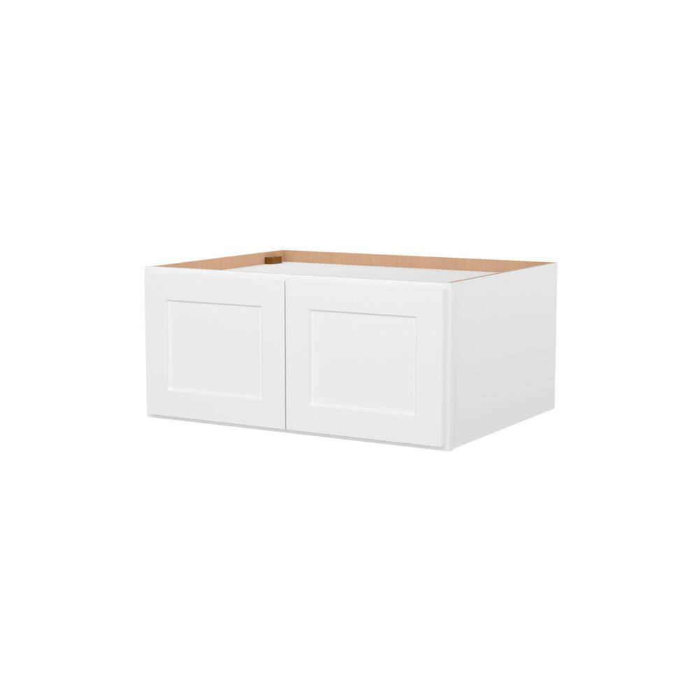 33 in. W x 15 in. H x 24 in. D Ready to Assemble Plywood Wall Kitchen Cabinet in Painted White, with 2 Door price history on PriceWatchPro