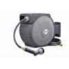 Sunneday 100ft Retractable Hose Reel 1/2 Retractable Hose Reel Easy to Assemble Water Hose Reel w/Flexible Swivel Mount TW-30S