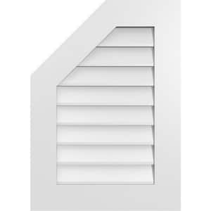 20 in. x 28 in. Octagonal Surface Mount PVC Gable Vent: Decorative with Standard Frame