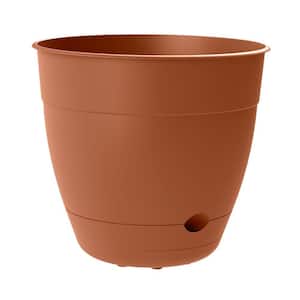 Dayton 12 in. W x 10.95 in. H Clay Self-Watering Plastic Planter