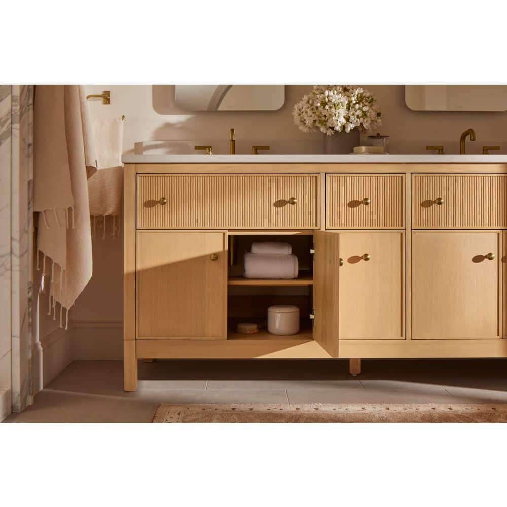 White Shaker Style 24" Bathroom Vanity with Quartz Top