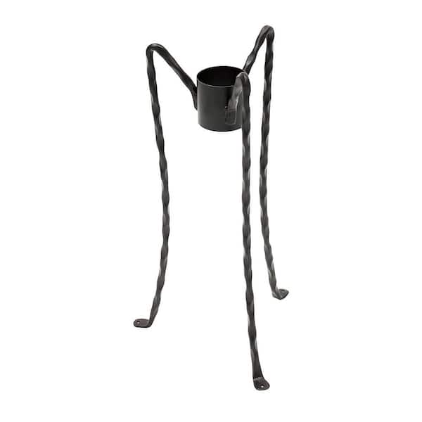 Gazing Globe Ball Stand, Footed, 18 in. Tall, Black Powder Coat Finish