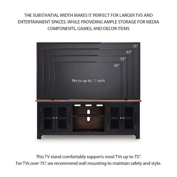 Signature DESIGN BY ASHLEY Wildenauer Black and Brown TV Stand