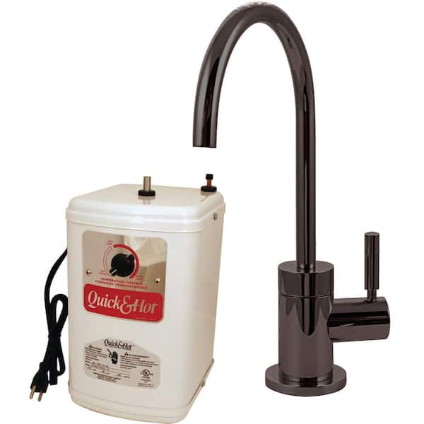 Westbrass Contemporary Single-Handle Hot and Cold Water Dispenser Faucet in Oil Rubbed Bronze with Instant Hot Tank