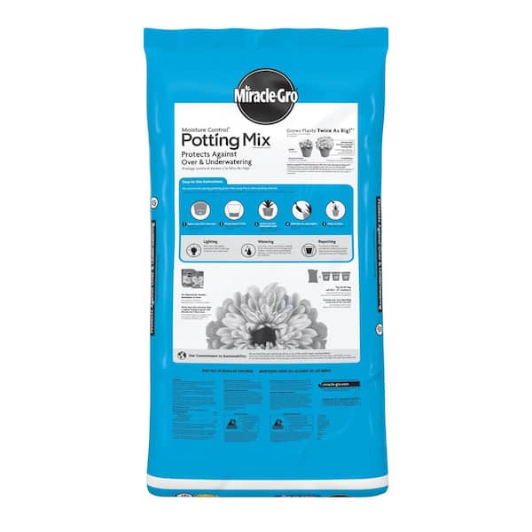 Miracle-Gro Moisture Control Potting Mix Soil 50 qt. For Container Plants,  Protects Against Over- and Under-Watering 70190430 - The Home Depot