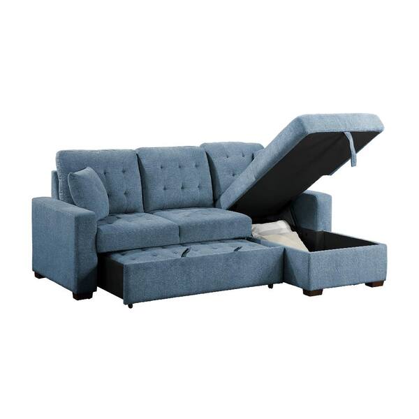 Lazzara Rupert 86 in. Straight Arm 2-Piece Fabric Sectional Sofa