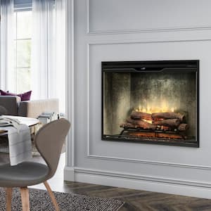 Revillusion 36 in. Portrait Built-In Electric Fireplace Insert with Front Glass and Plug Kit