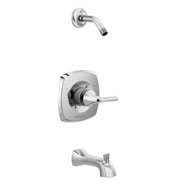 Peerless Parkwood 1-Handle Wall-Mount Tub and Shower Faucet Trim Kit in Chrome (Valve and Shower Head Not Included)