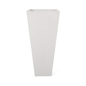 Fardeen 28.5 in. Tall Medium Matte White Concrete Outdoor Patio Planter