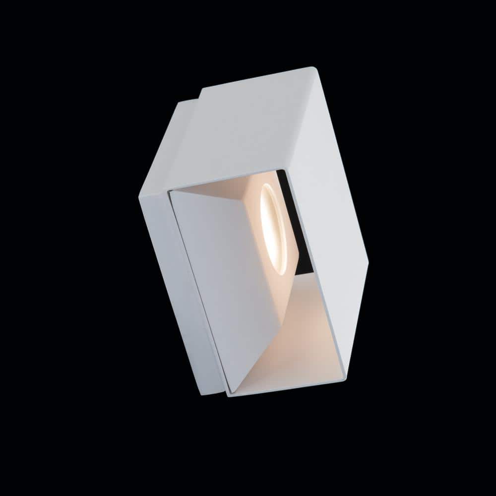 Modern Rectangular White LED Flush Mount Wall Sconce