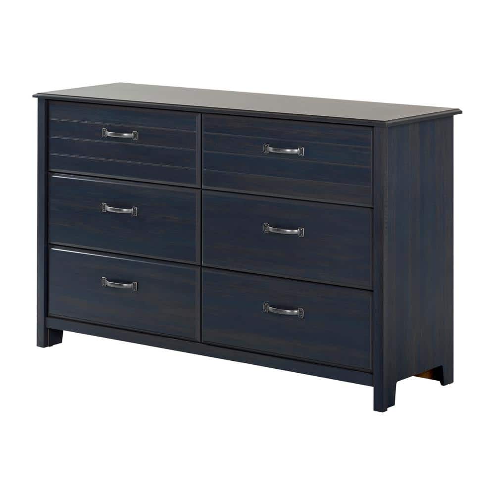 South Shore Asten Blueberry 6-Drawer Double Dresser -  12723
