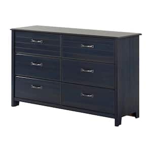 Asten 6 -Drawer Blueberry Dresser 31.25 in. H x 53.5 in. W x 19.5 in. D