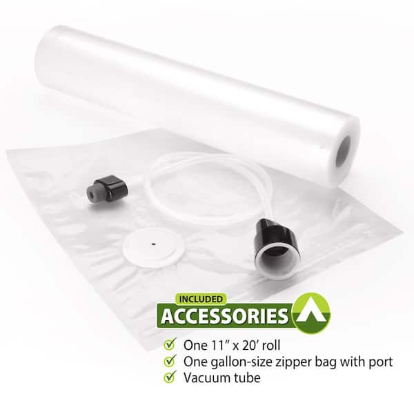 1-Gallon Vacuum Zipper, Foodsaver Zipper Bags 12 Count Reusable and  Resealable