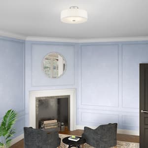 Mercury 3 Light Brushed Nickel Flush Mount