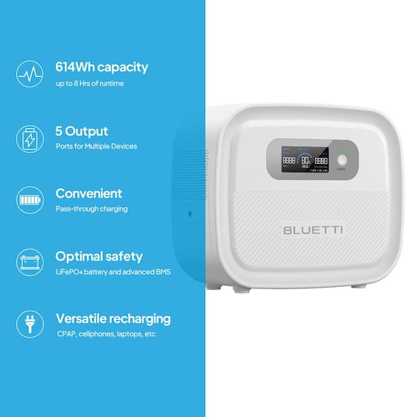 614-Watt att CPAP DC Portable Battery Backup X60 for Camping and Emergency Po-Watt er, Push Button Start