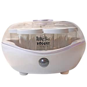Yogurt Maker, 1L (1.1 qt.) with 7 Glass Jars and Lids, One Touch Operation, White