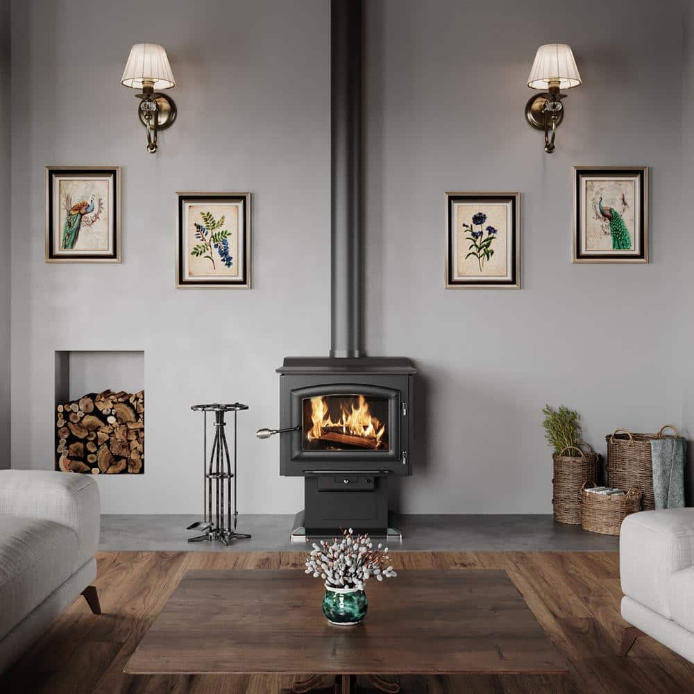 Ashley Hearth 3200 Sq Ft EPA Certified Large Pedestal Wood Stove with Blower