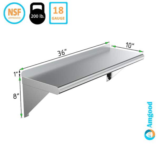  AmGood Stainless Steel Wall Shelf