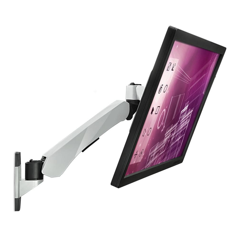 Silver Adjustable Full Motion Monitor Wall Mount for 32" Screens