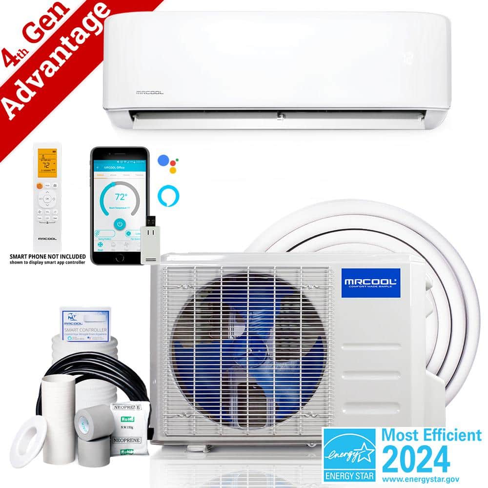 MRCOOL 9,000 BTU White Ductless Heat Pump System with WiFi