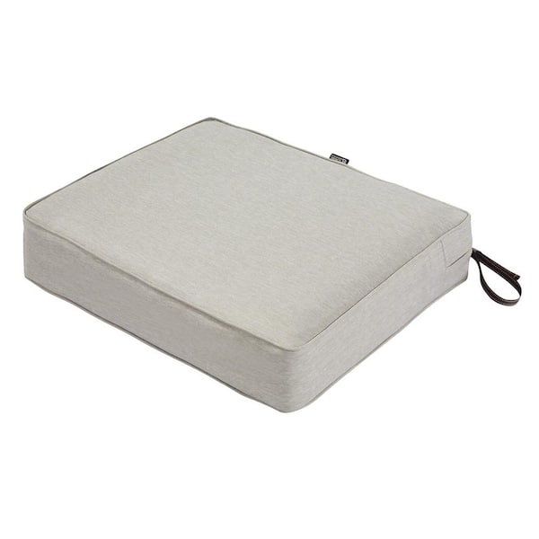 Montlake 23 in. W x 21 in. D x 5 in. Thick Heather Grey Rectangular Outdoor Seat Cushion