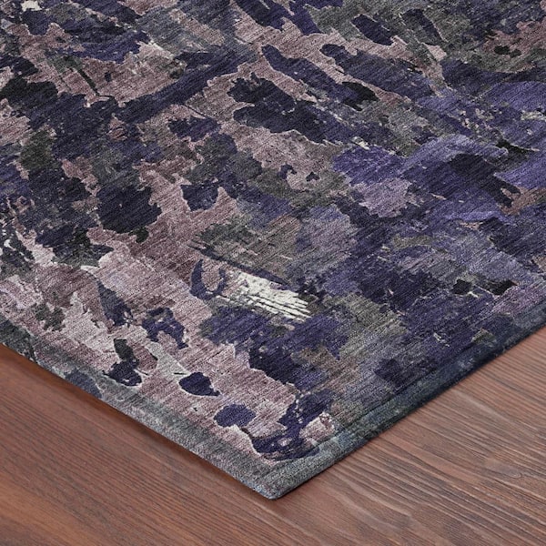 Chantille Machine Washable Indoor/Outdoor Abstract ACN2737 Eggplant 3 ft. x 5 ft. Area Rug