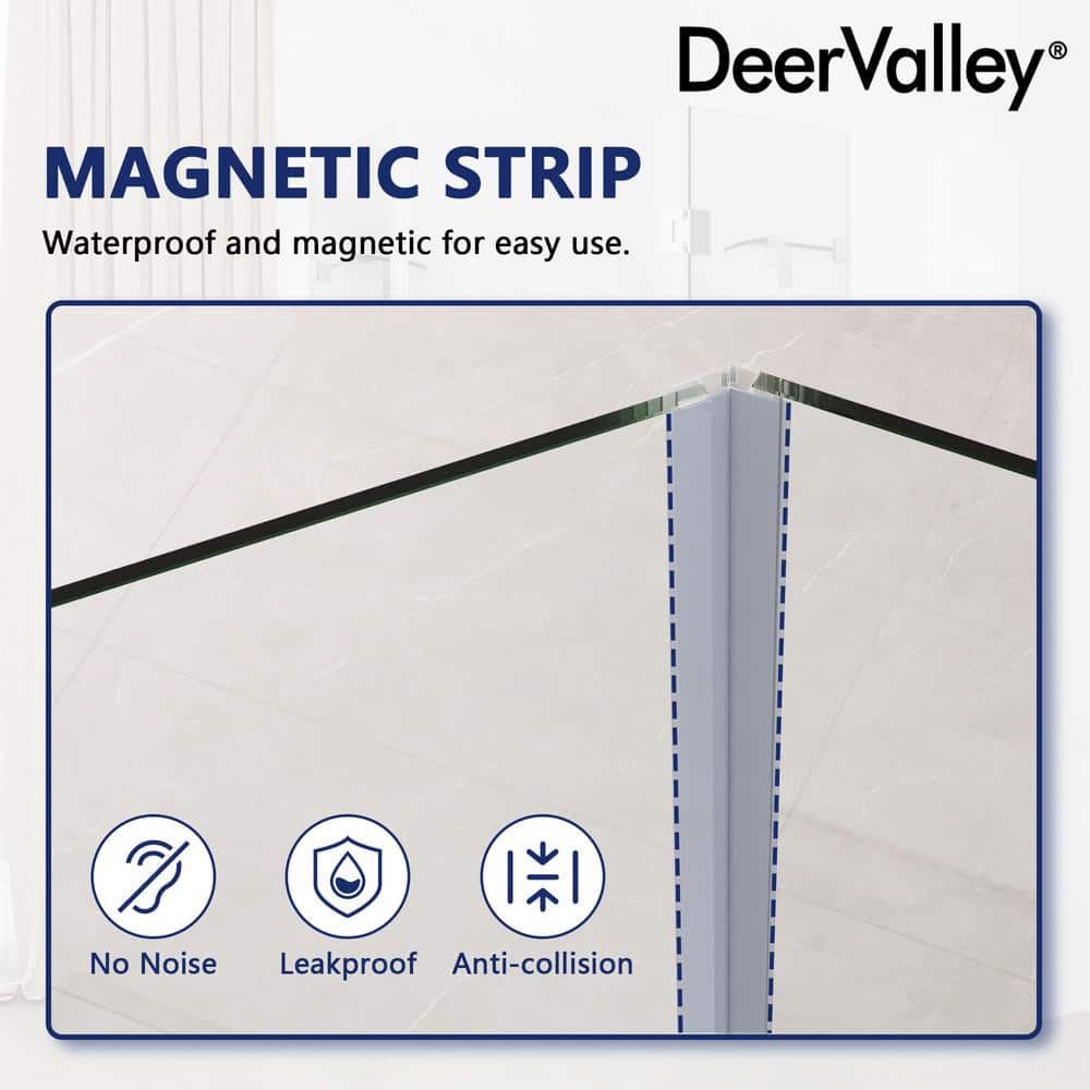34'' Clear Tempered Glass Frameless Neo-Angle Shower Enclosure