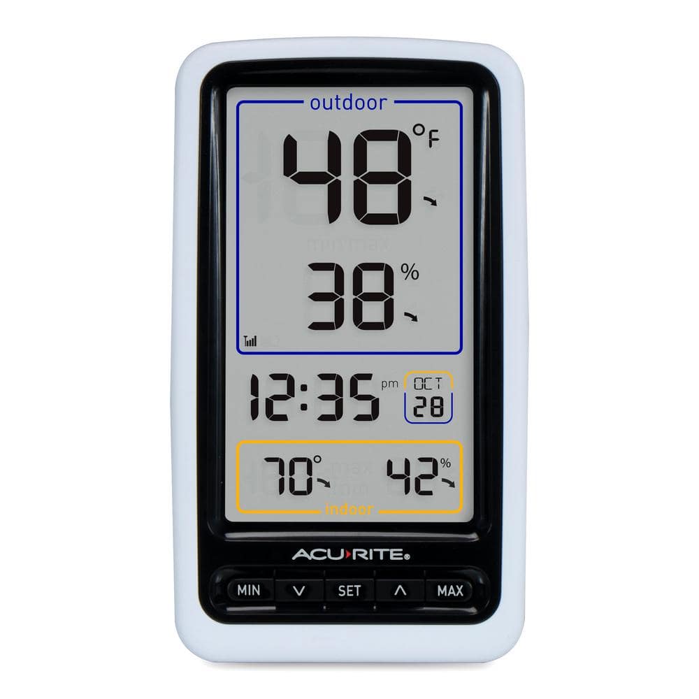 AcuRite Indoor/Outdoor Wireless Thermometer with Humidity and Clock