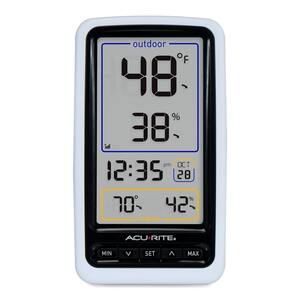 Indoor/Outdoor Wireless Thermometer with Humidity and Clock