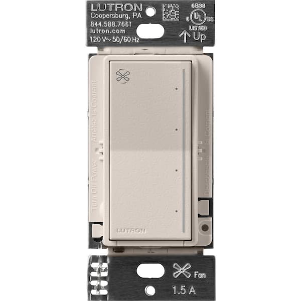 Lutron Sunnata Touch Fan Control, 4-Speed, 1.5 Amp/Single-Pole, Taupe (ST-FSQ-N-TP)
