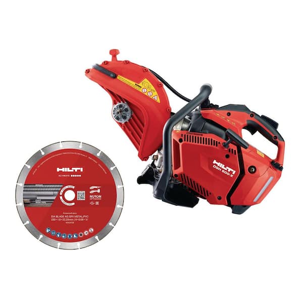 DSH 600X 32 in. x 12.8 in. Pull Start Hand-Held Concrete Gas Saw with 12 in. SPX Metal Cutting Diamond Blade