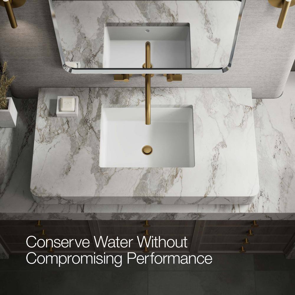 Vibrant Brushed Brass Wall-Mount Bathroom Faucet Spout