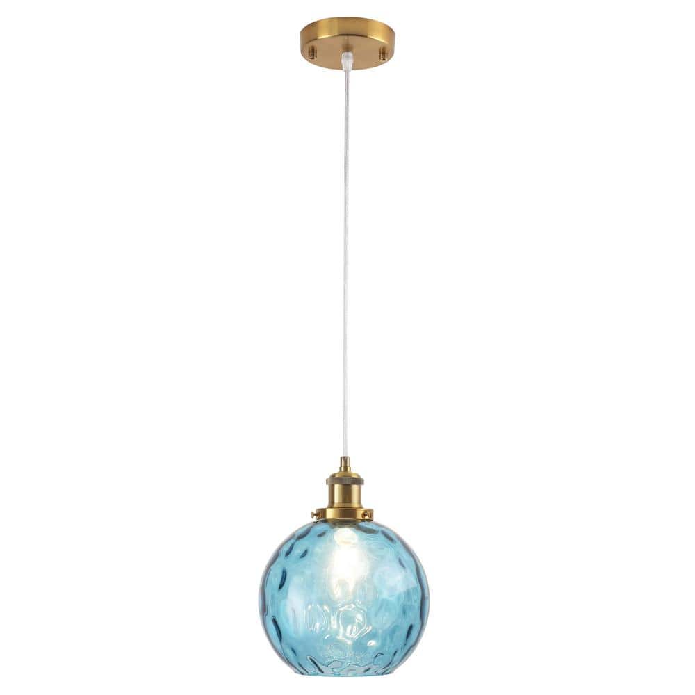 ADSENSTY 1 Light Blue Modern Globe Single Pendant Lighting With