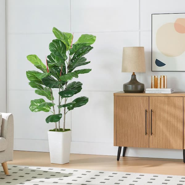 Gravee 39 Inch Artificial Fiddle Leaf Fig Tree, Faux Plant in Pot